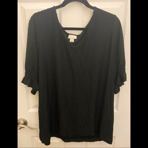 LAST CHANCE Ava & Viv Swiss dot short sleeve—2x